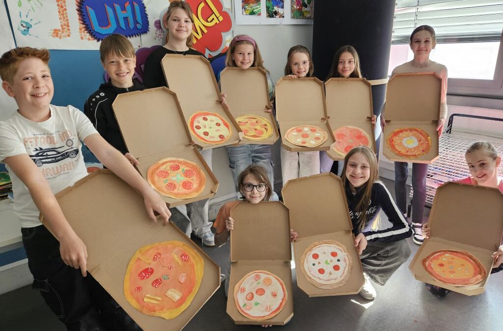 Pizza malen und backen