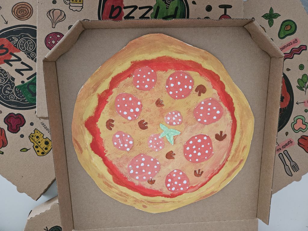 Pizza malen und backen